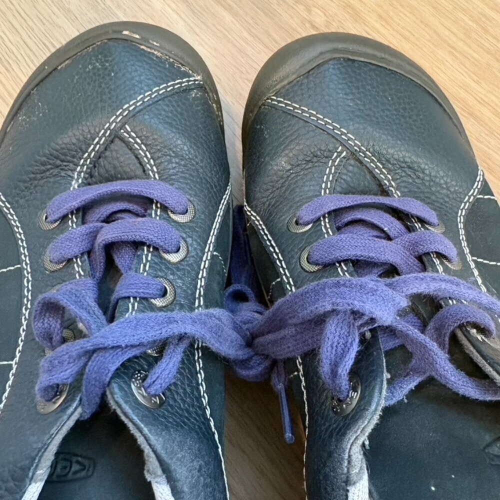 Keen Presidio Women’s Lace Up Hiking Shoes rubber toe blue leather 9.5 - Picture 9 of 9